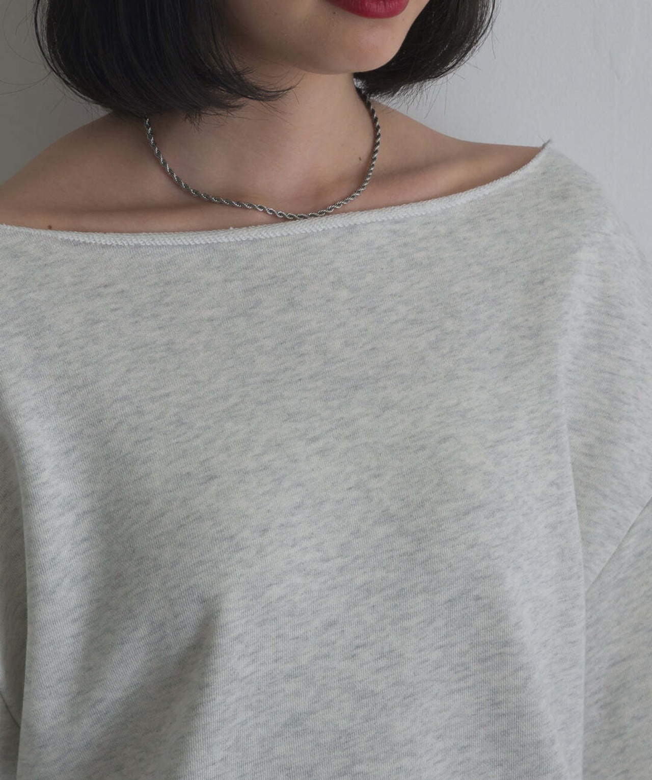 2176 ワンショルダースウェットプルオーバー oatmeal