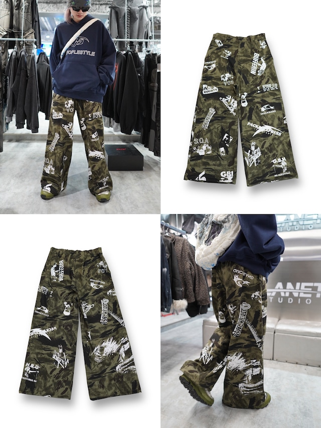 【PLANET STUDIO】camo print pants