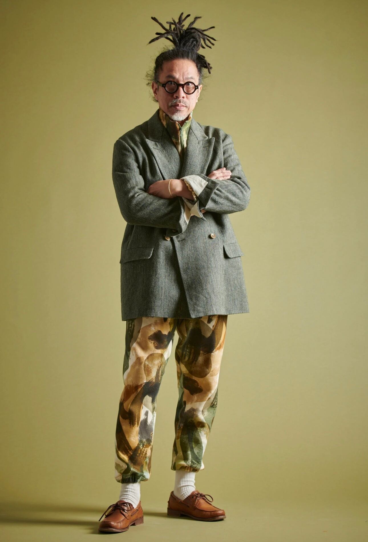 HAVERSACK WOOL LINEN TWEED　セットアップ HAVERSACK / Wool Linen Herringbone Tweed Double Breasted Jacket | ARCD