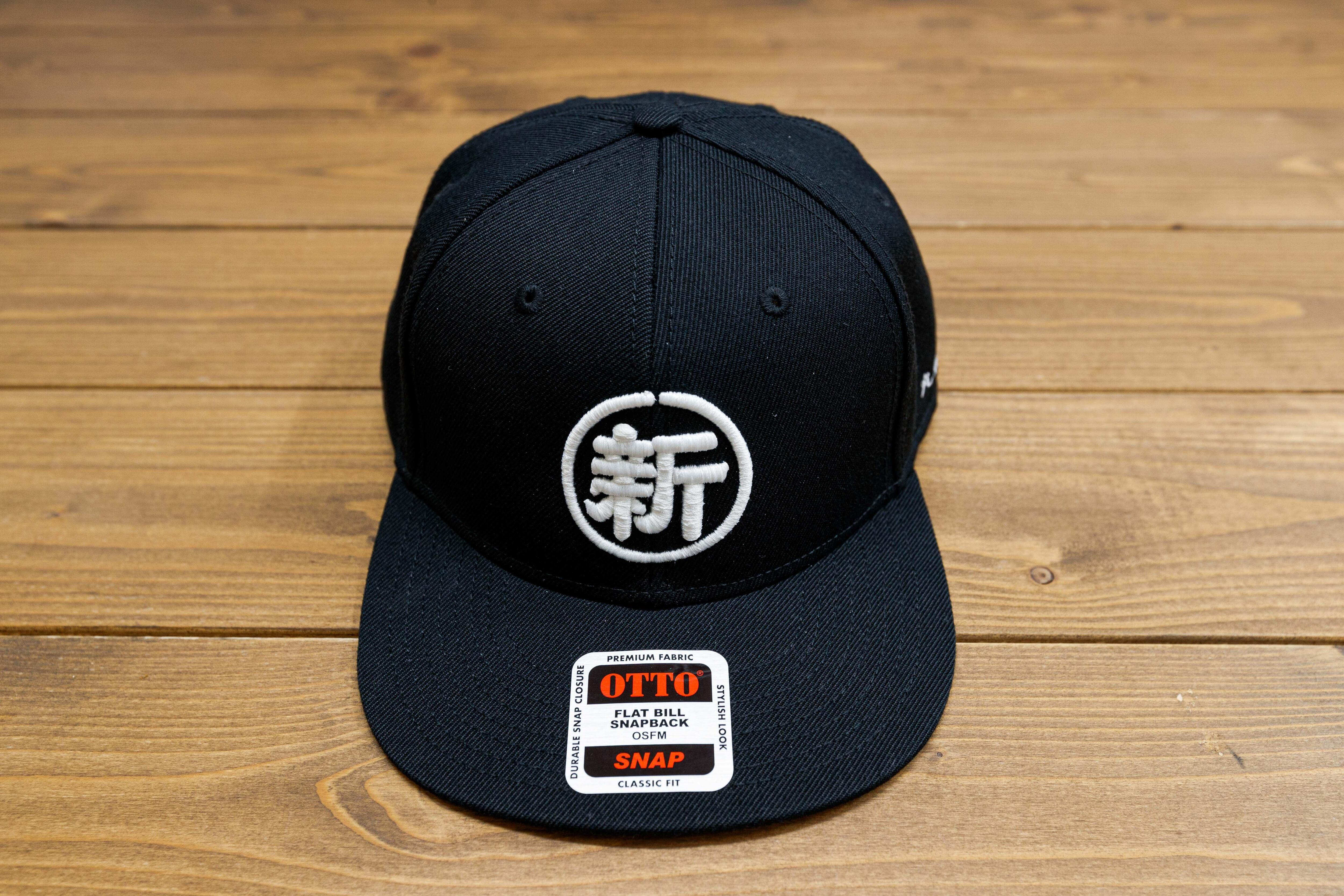 丸新商店キャップ【OTTOフラットバイザータイプキャップ】ブラック