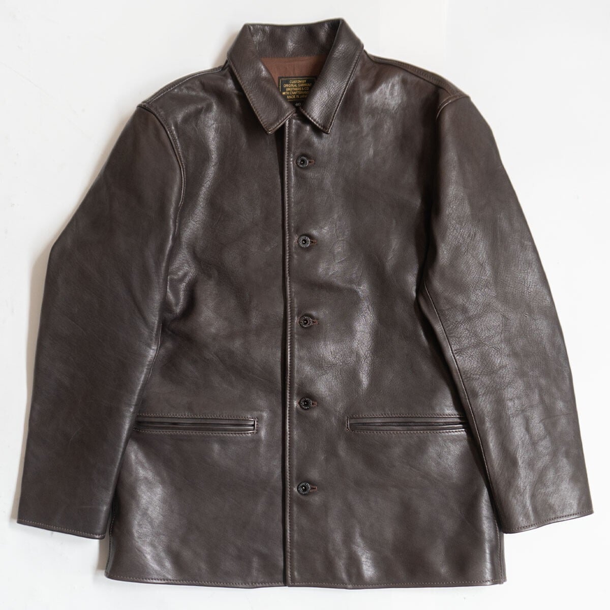 オージーブロス　Y'2 LEATHER ホースハイド カーコート 希少】OG BROS Y'2 LEATHER【ホースハイド レザー カーコート】40