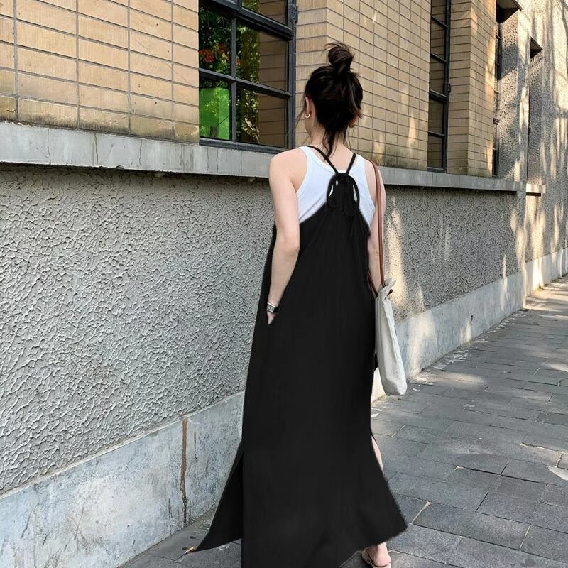 リネンブレンド　サロペット　AJ33167-1001