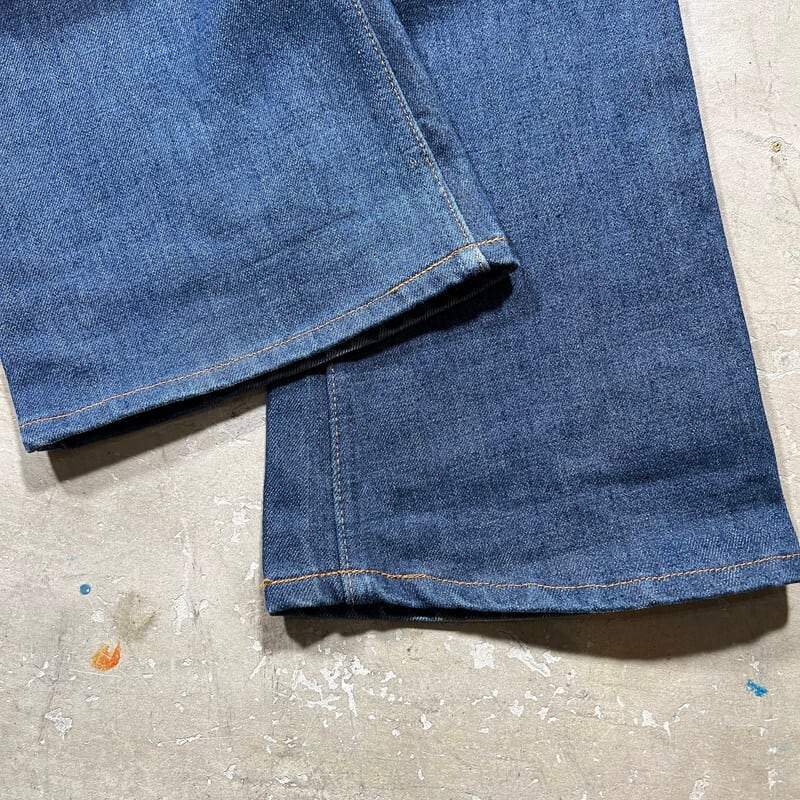 70's Levi's リーバイス 646-0917 ベルボトムデニム フレア ブーツカット 濃紺 オレンジタブ スモールe 刻印552  42TALON コットンポリ 79年 W32 USA製 グッドコンディション 希少 ヴィンテージ BA-1971 RM2390H | agito  vintage ...