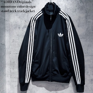 “ADIDAS Originals”monotone color design stand neck track jacket