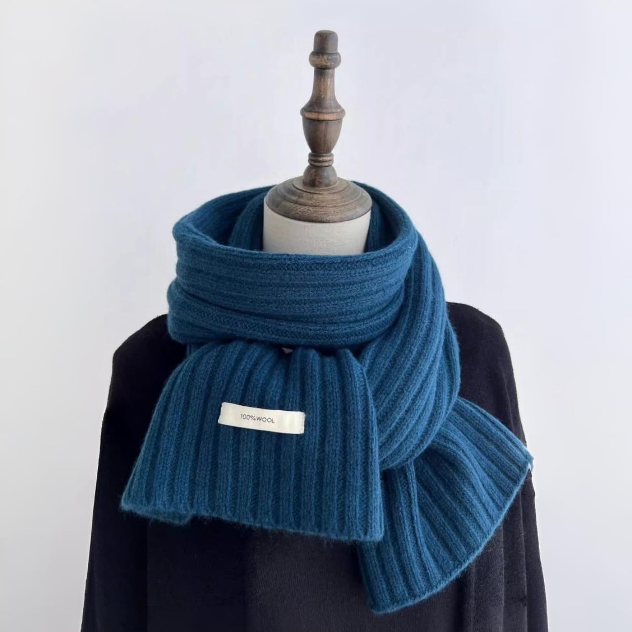 リブニットウールマフラー A01943