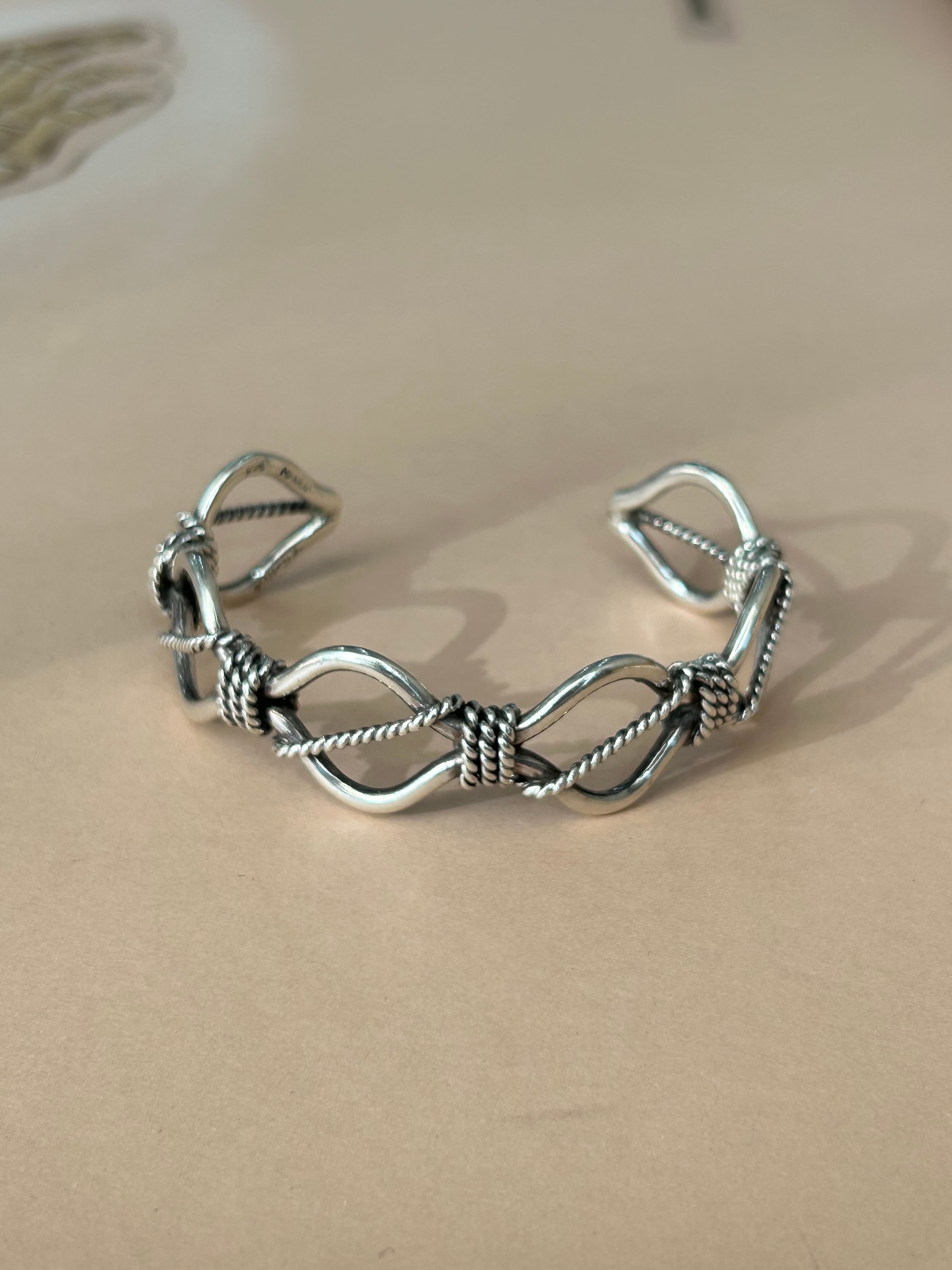 SILVER925 ROPE TWISTED BANGLE/シルバー/バングル Mexican Vintage Twisted Rope Bangle | POED VINTAGE ACCESSORIES