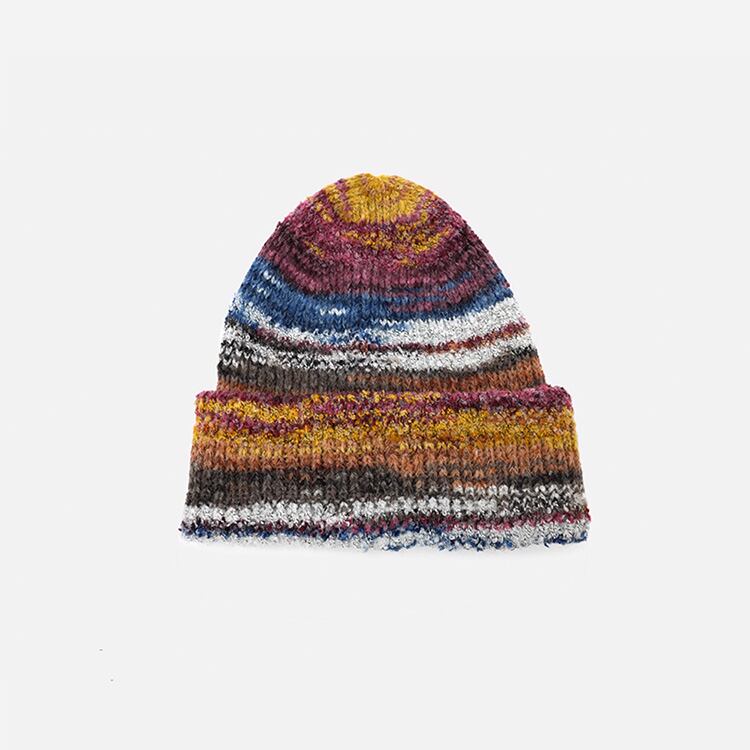 ★RAINBOW STRIPED WOOL HAT　　　A0827