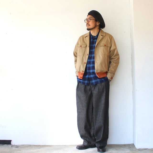 HARVESTY Black Denim Circus Pants -Narrow ブラックデニムサーカス