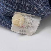 リネン混 mila schön Sports ミラショーン チェック 半袖シャツ 3/ネイビー メンズ ゴルフ