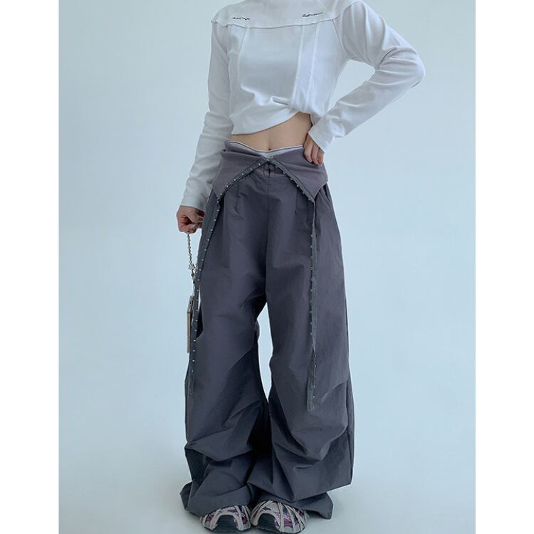 ワイドシルエット フルレングス パンツ L00018