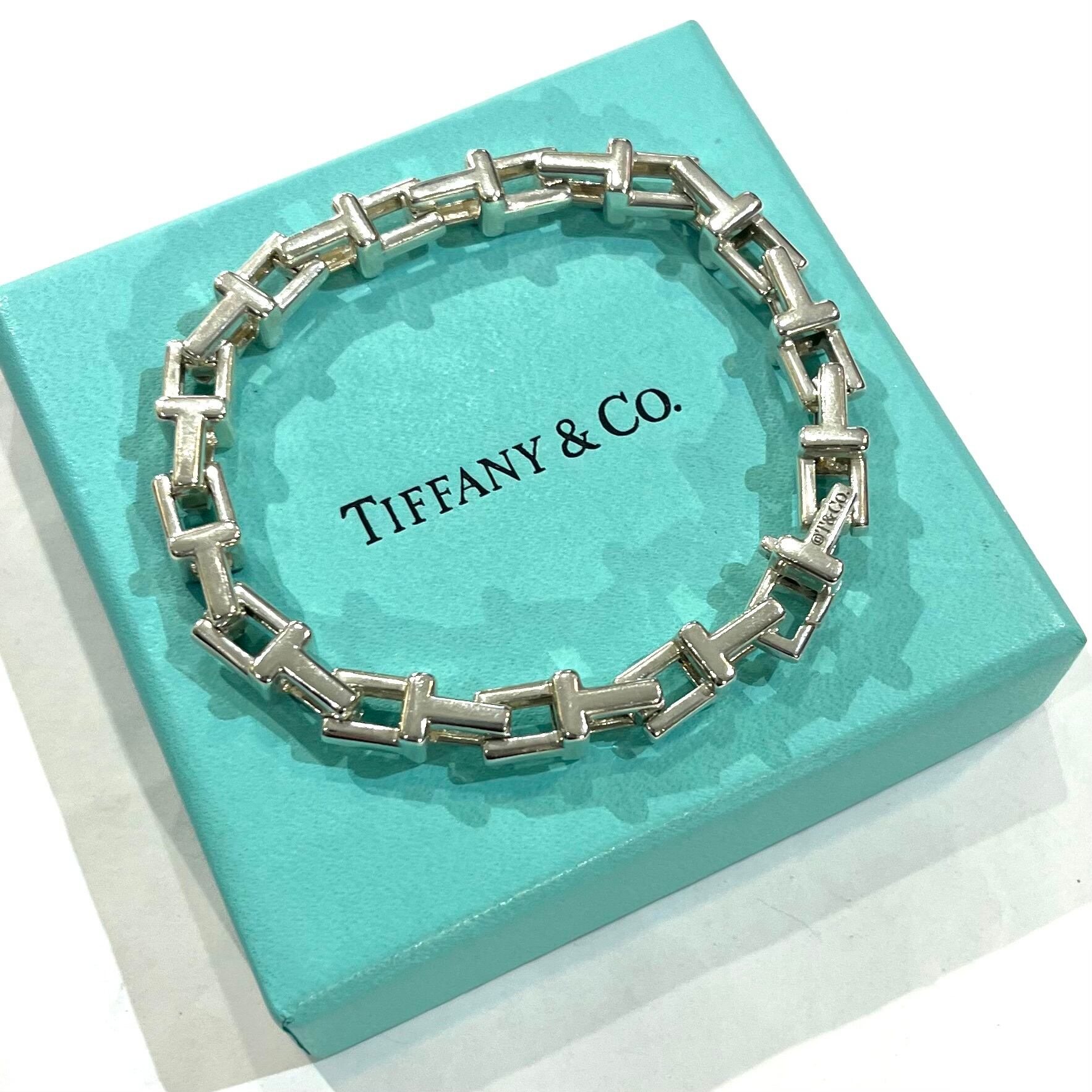 激レア【TIFFANY&CO. 】2333 ボリューム 重厚感Tモチーフ リンク