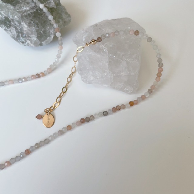 moon stone necklace【アジャスター】