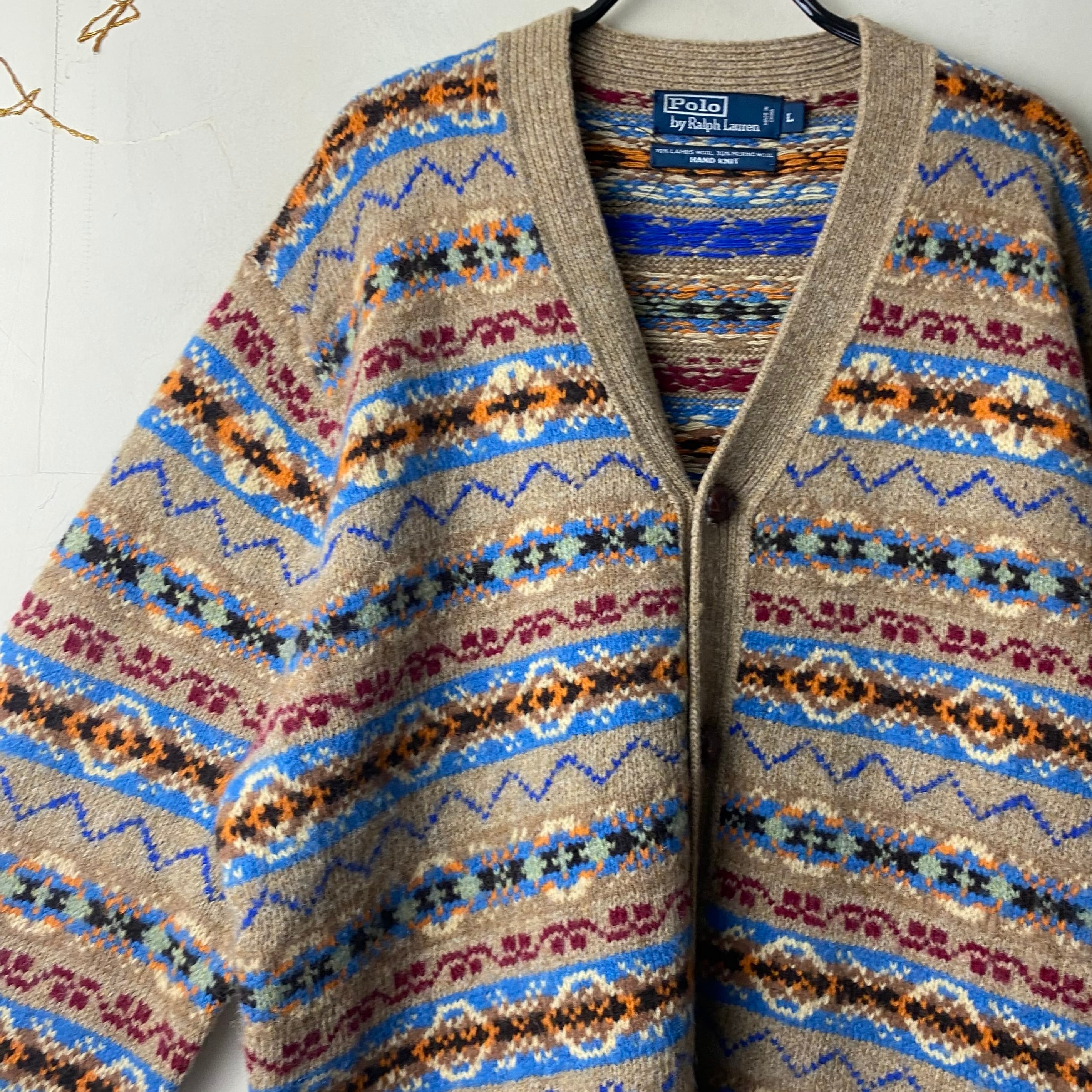POLO by RALPH LAUREN native pattern hand knit cardigan | NOIR ONLINE