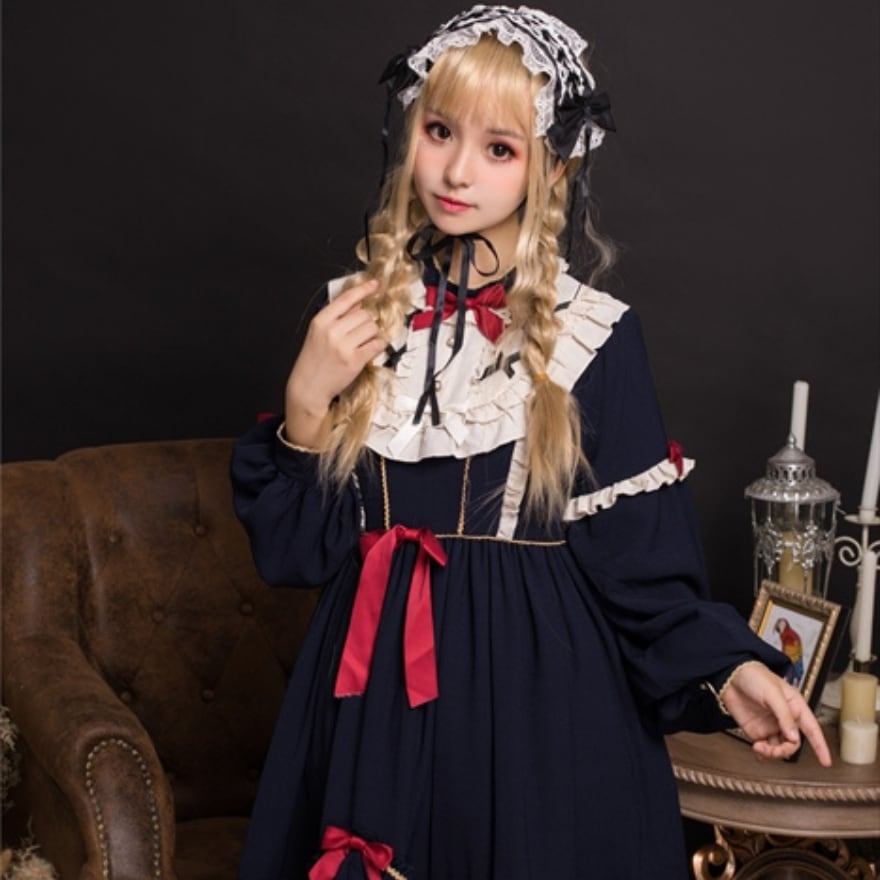 ロリータ通販 SEASONZ クラロリ ドレス レトロ ワンピース ストラップ フリル 双子コーデ 原宿ファッション ガーリー 甘め ロマンティック ゆめかわ ロリィタ lolita | ロリータ通販 SEASONZ powered by BASE