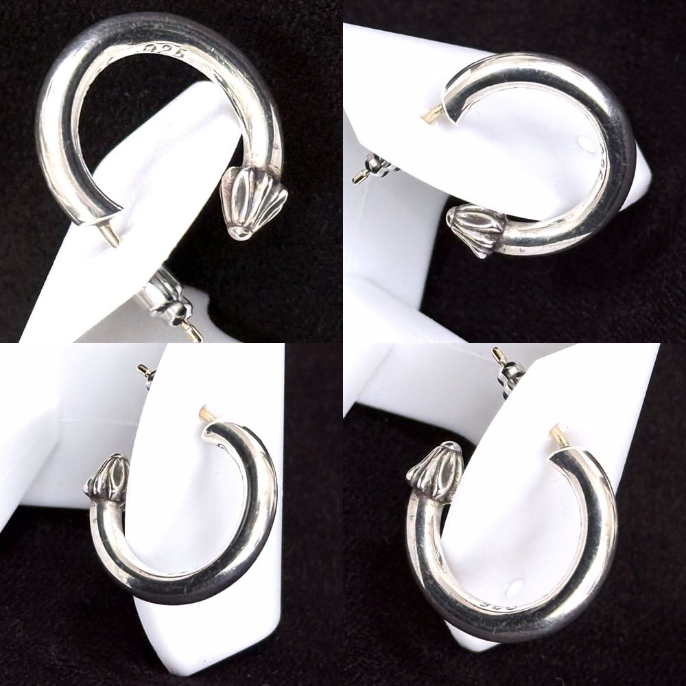 CHROME HEARTS クロムハーツ HOOP PLAIN プレーン フープ ピアス 925