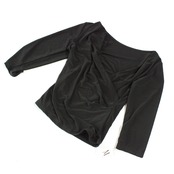 【美品 社交ダンス衣装】トップス 黒 ブラック Mサイズ leirena レイリーナ 黒 ブラック かわいい 可愛い 上品 気品 シック