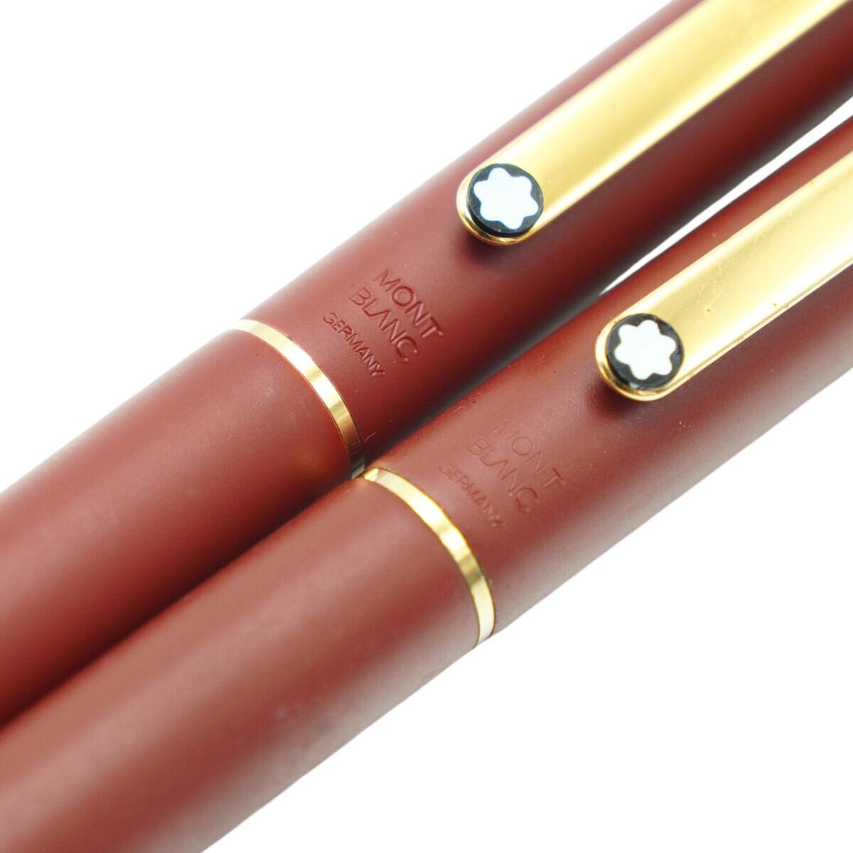 MONTBLANC モンブラン スリムライン 万年筆 2本/レザ―ケースセット ボールド インクなし K2606-k094 MONTBLANC モンブラン スリムライン 万年筆 2本/レザ―ケースセット