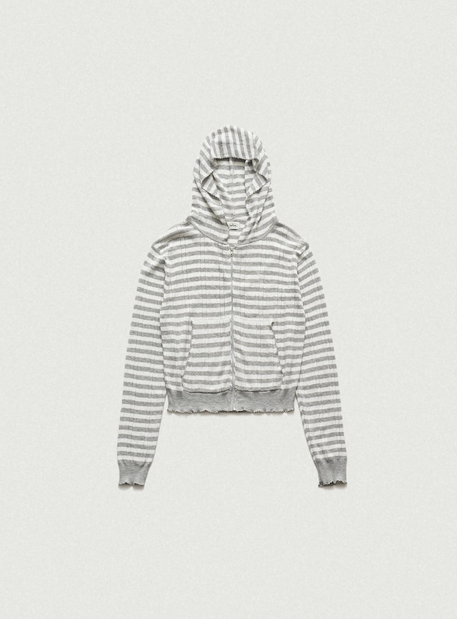 [The Barnnet] Cotton Eyelet Hooded Knit_Stripe 正規品 韓国ブランド 韓国通販 韓国代行 韓国ファッション ザ バーネット ザバーネット 日本 店舗