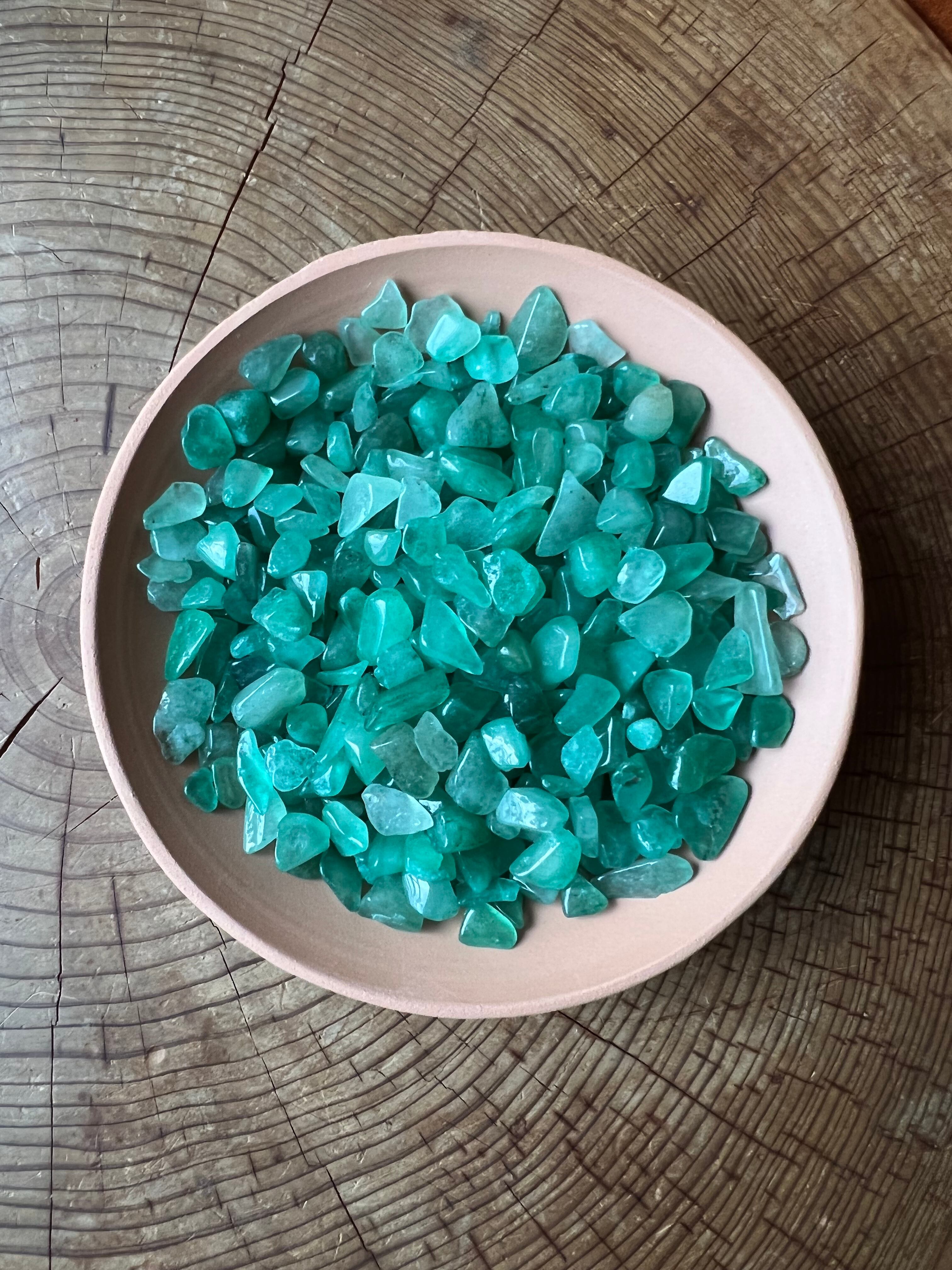 再販 素焼き皿付【応援するよ】さざれアベンチュリン 100g