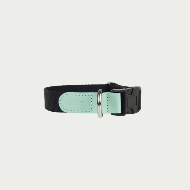 【予約】[ GOPE ] Picture Dog Collar｜Mint × Black