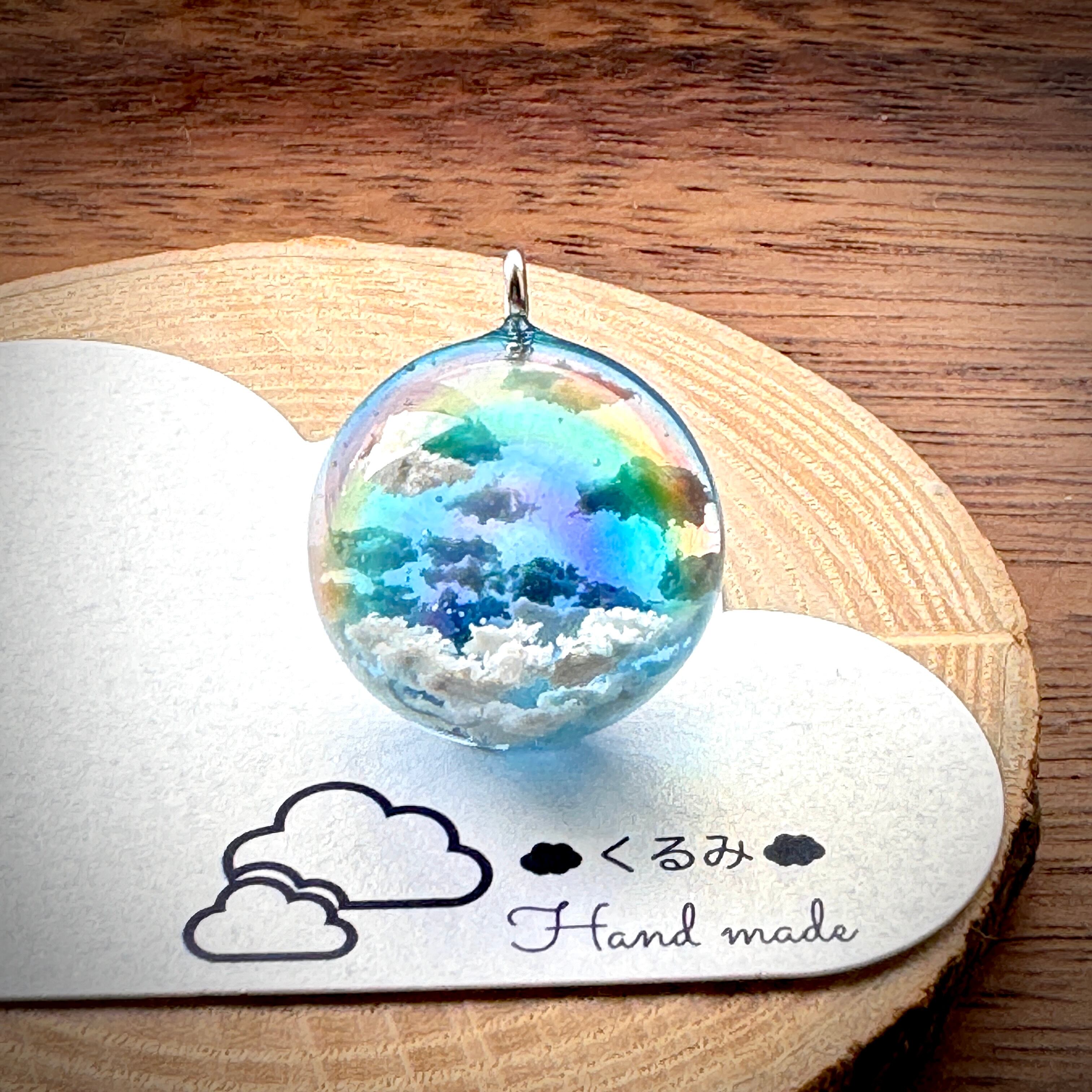 半球の雲レジン 虹の空 H