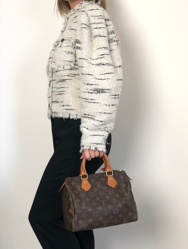 LOUIS VUITTON ルイヴィトン モノグラム ハンドバッグ ブラウン PVC レザー スピーディ25 ミニボストン vintage ヴィンテージ オールド szn2aw