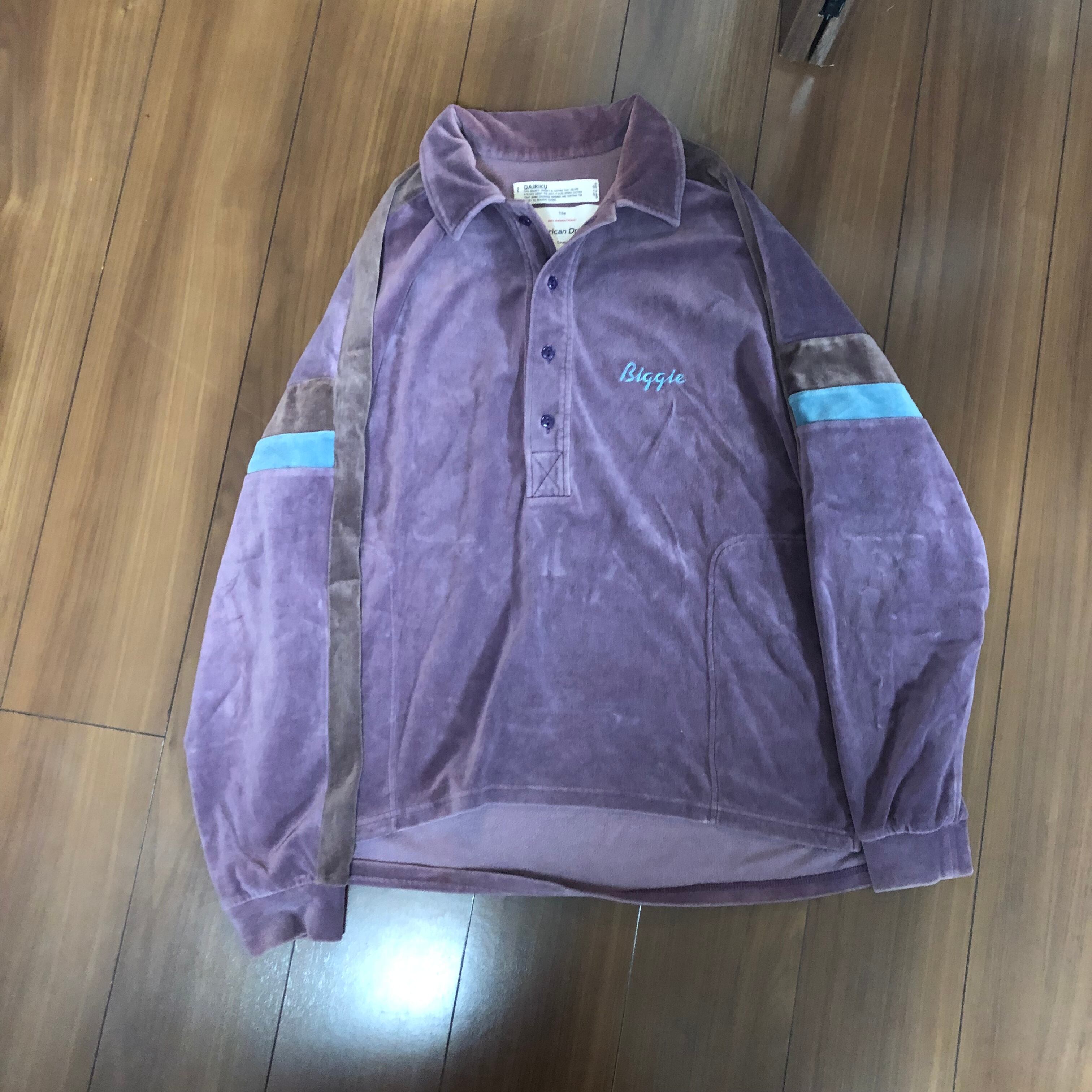 dairiku 19aw BIGGIE ベロアシャツ パープル | Pay ID