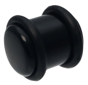 【数量限り】five ships アクリル プラグ ボディピアス イヤーロブ 拡張 ボディーピアス ブラック ［P15B］ (#07 6mm 2G)