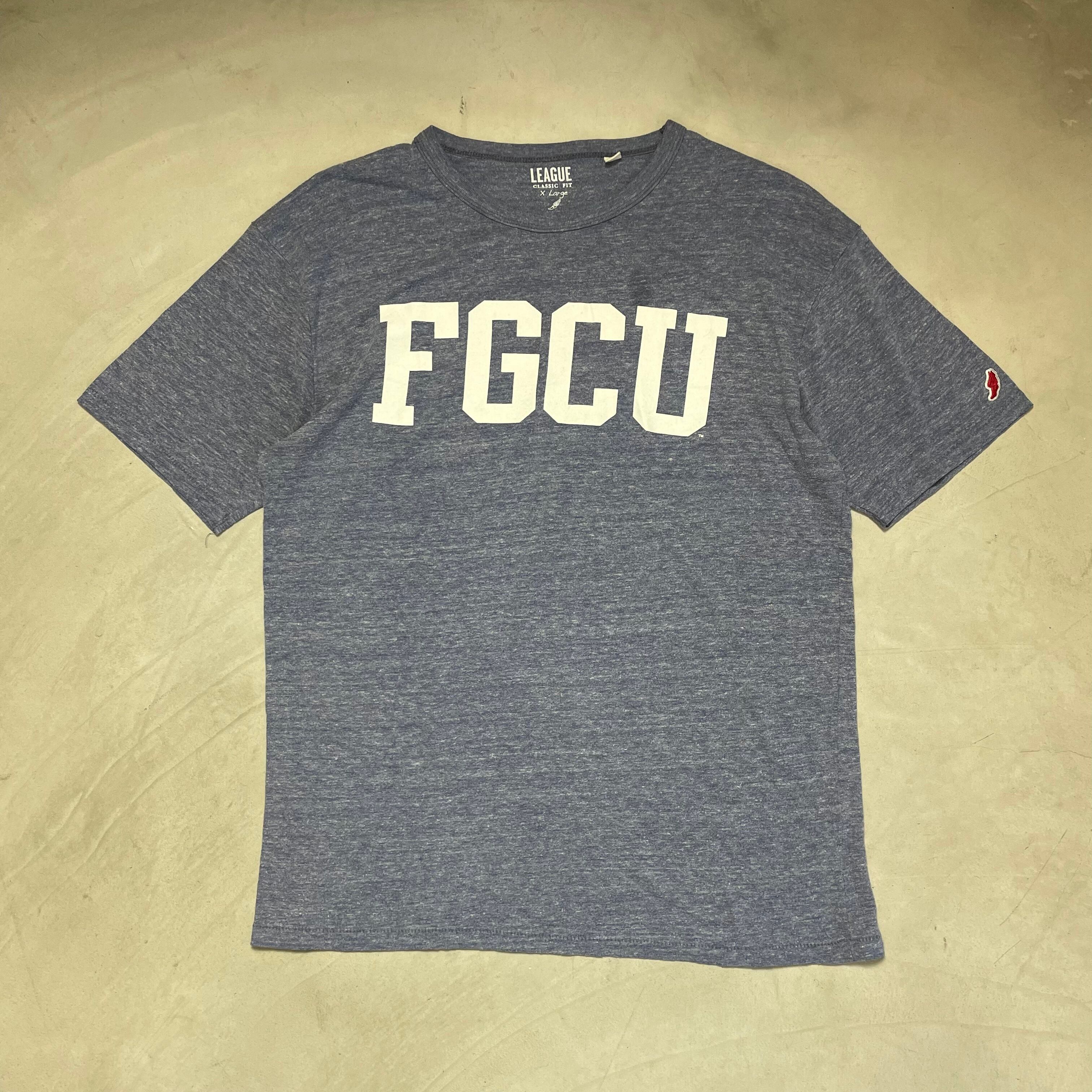 カレッジロゴ センターロゴ Tシャツ メンズL 古着 Tシャツ 【Tシャツ】