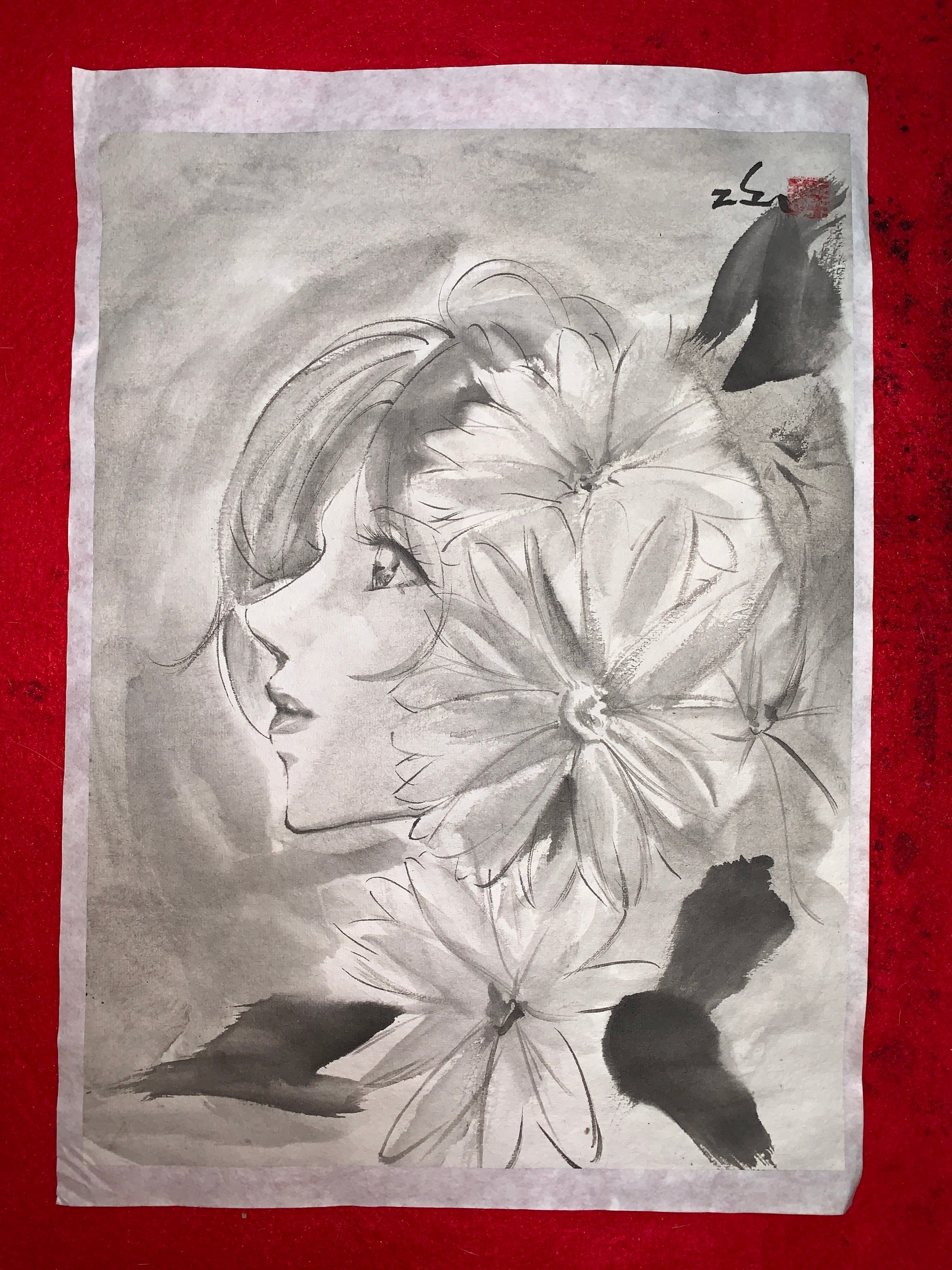 馬 肉筆画 墨絵 水墨画 原画 現品限り | まさい屋