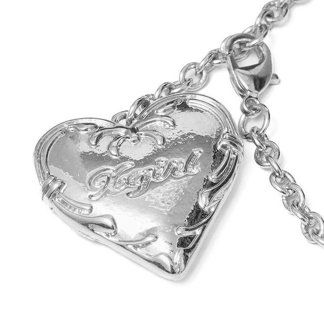 すぐ届く☆X-girl☆ ネックレス 2WAYプレート ハート ギフトにも X-girl】2WAY PLATE AND HEART NECKLACE ネックレス 【エックス