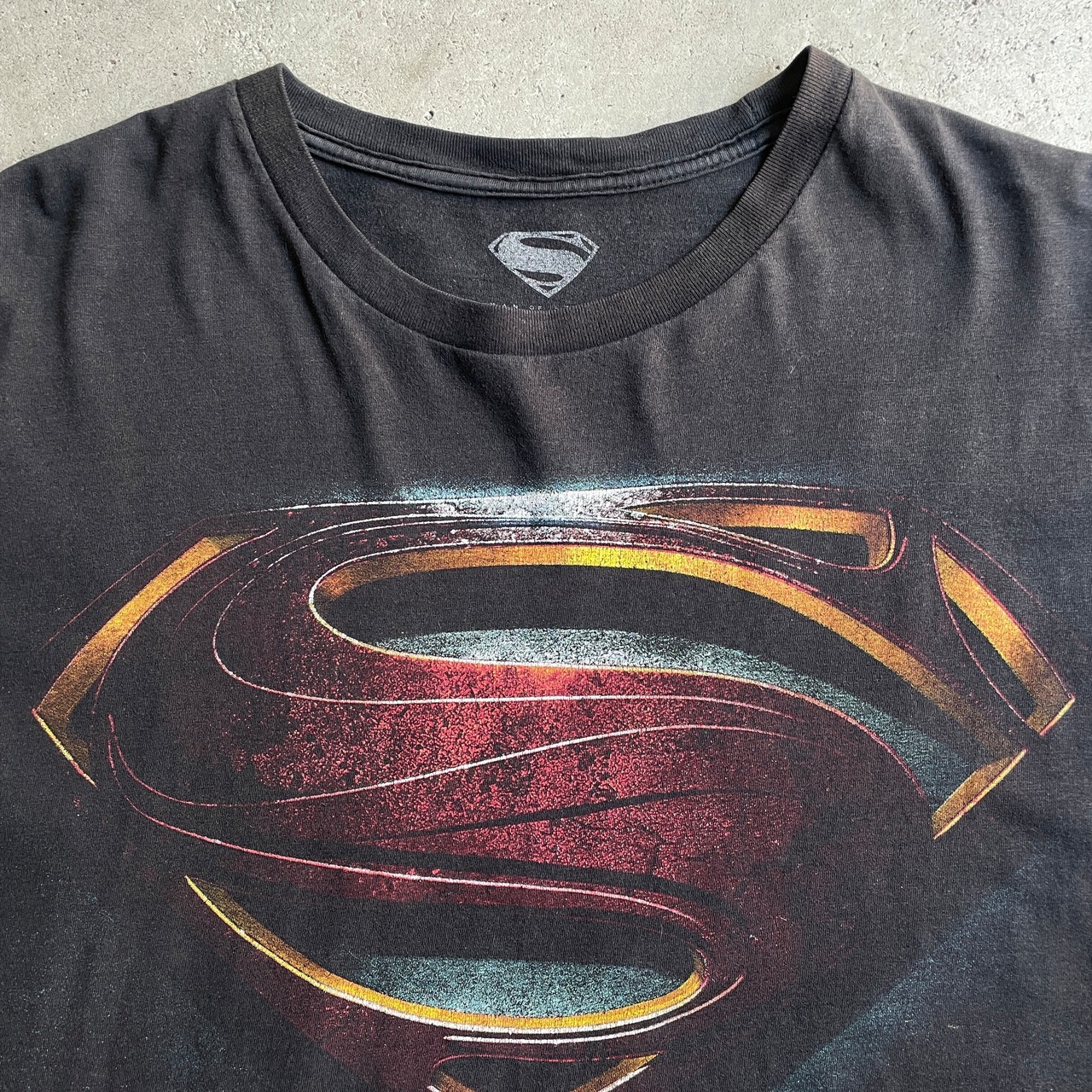 Superman スーパーマン ロゴ プリントTシャツ ムービーTシャツ メンズ 