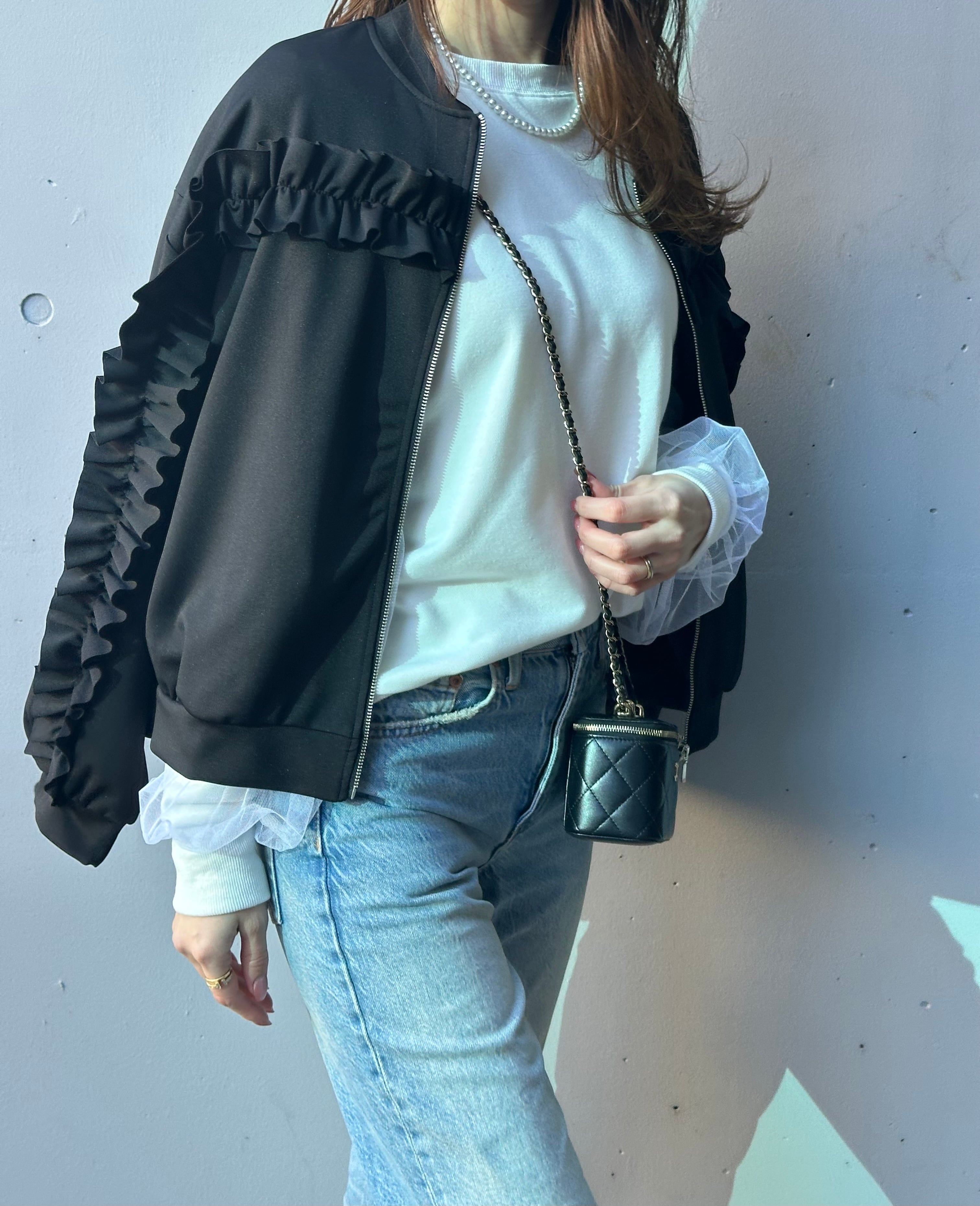 ◆数量限定即納◆フリルブルゾン(ご注文から1-4営業日でお届け)