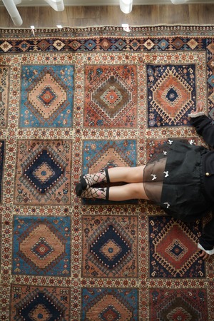 【1057】Vintage Persian Yalameh rug 1960's