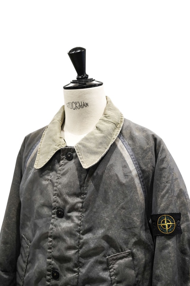 01AW "STONE ISLAND" MONOFILAMENT Switching Design Raglan Sleeve Jacket - with Liner (Design by Paul Harvey)