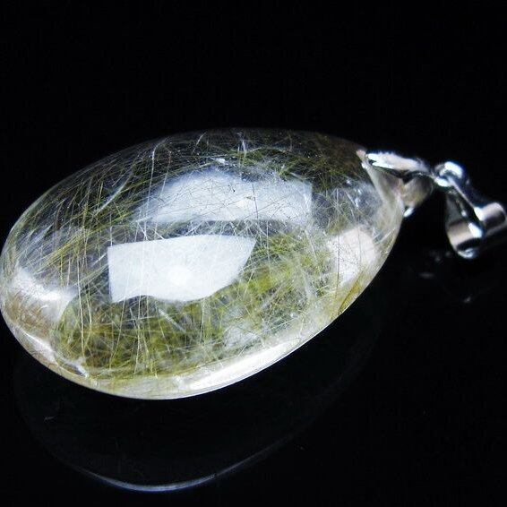 プラチナルチルクォーツ ペンダント 一点物 メール便可 [M便 1/20] 112-13168