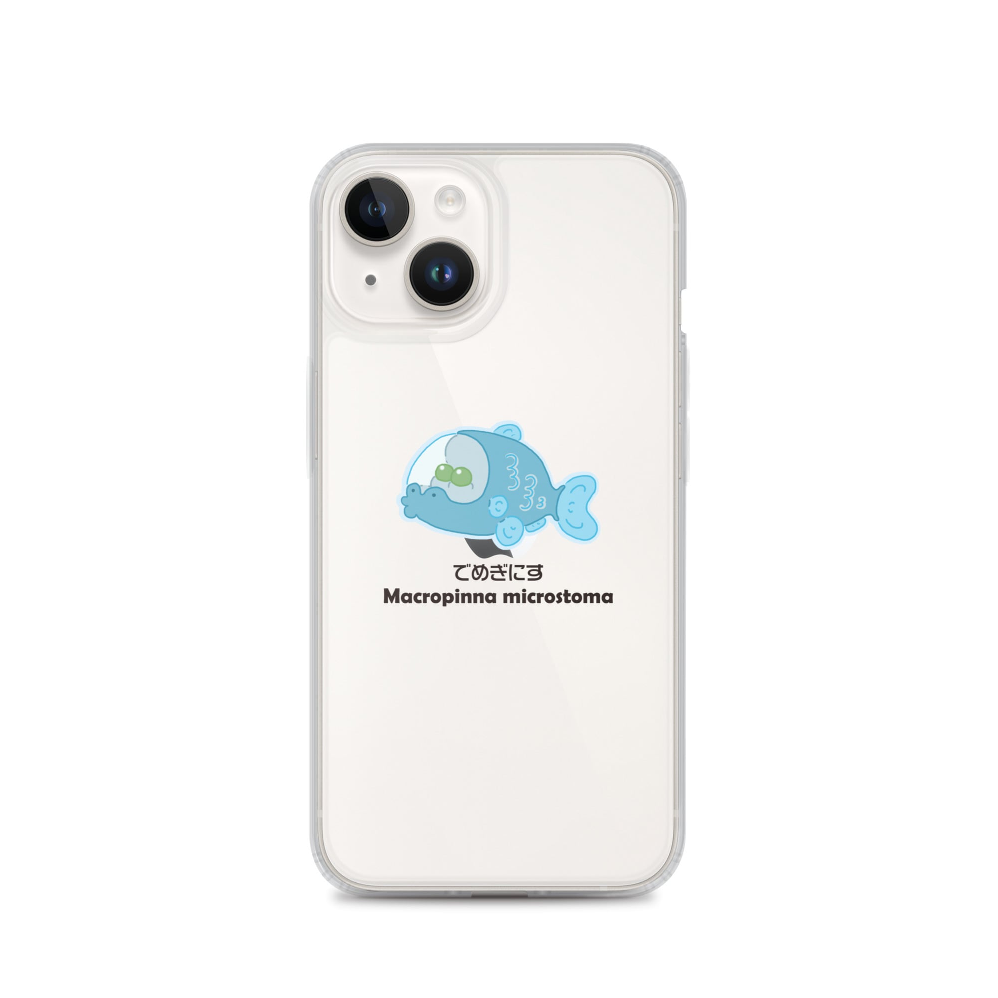 mimosa.9-020】深海魚シリーズ でめぎにす（黒文字）iPhone®用クリア