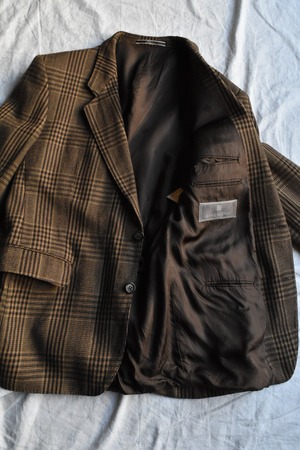 "GIVENCHY" 80s Blown plaid jacket