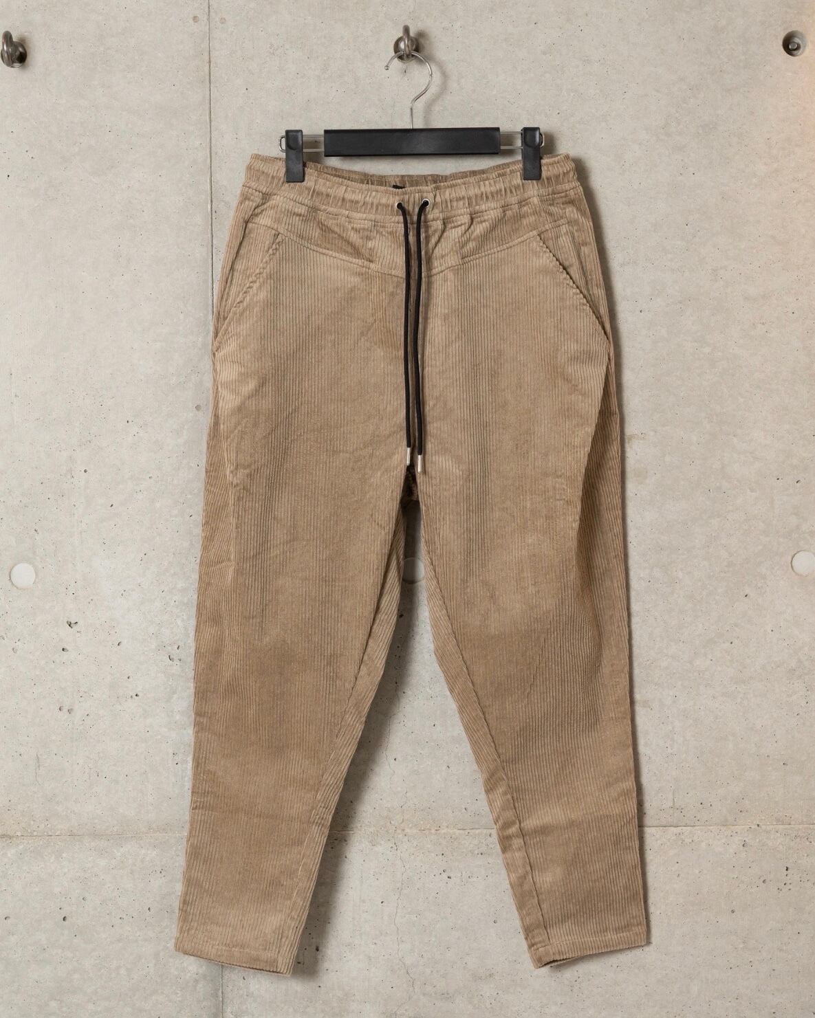 Yuan Relax Stretch Corduroy Tuck Pants