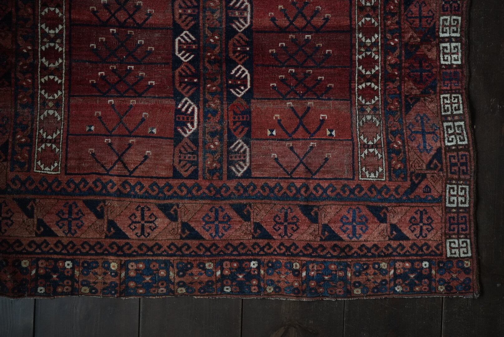 【AA13】トルクメンエンシの美しきラグ②|アンティークトルクメン