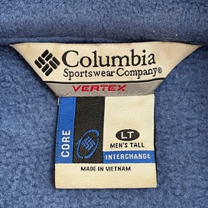Columbia 90s フリースジャケット VERTEX アウター ジップアップ フルジップ コロンビア アウトドア ワンポイント LT ビッグシルエット 刺繍ロゴ US古着