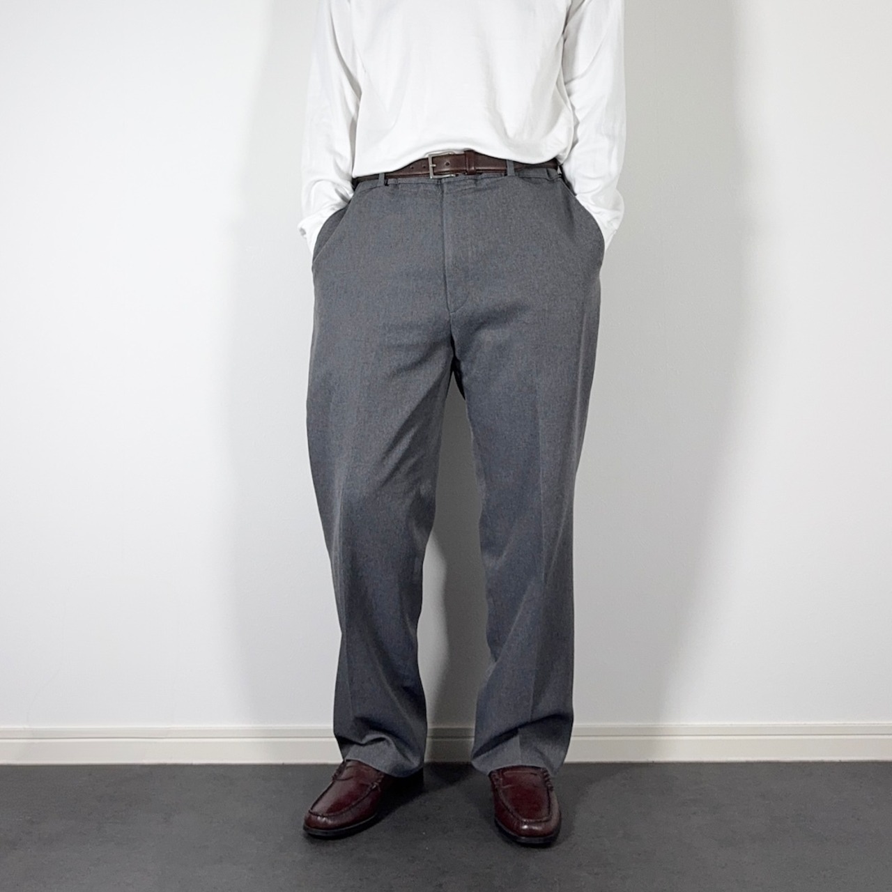 90s Levi's ACTION SLACKS GRAY made in USA W36L29 古着 - 4