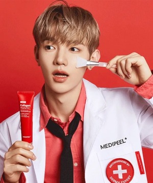 数量限定トレカ付き！★【ZEROBASEONE X MEDIPEEL】[ミニブラシプレゼント]レッドラクト コラーゲン ラッピング マスク 70ml