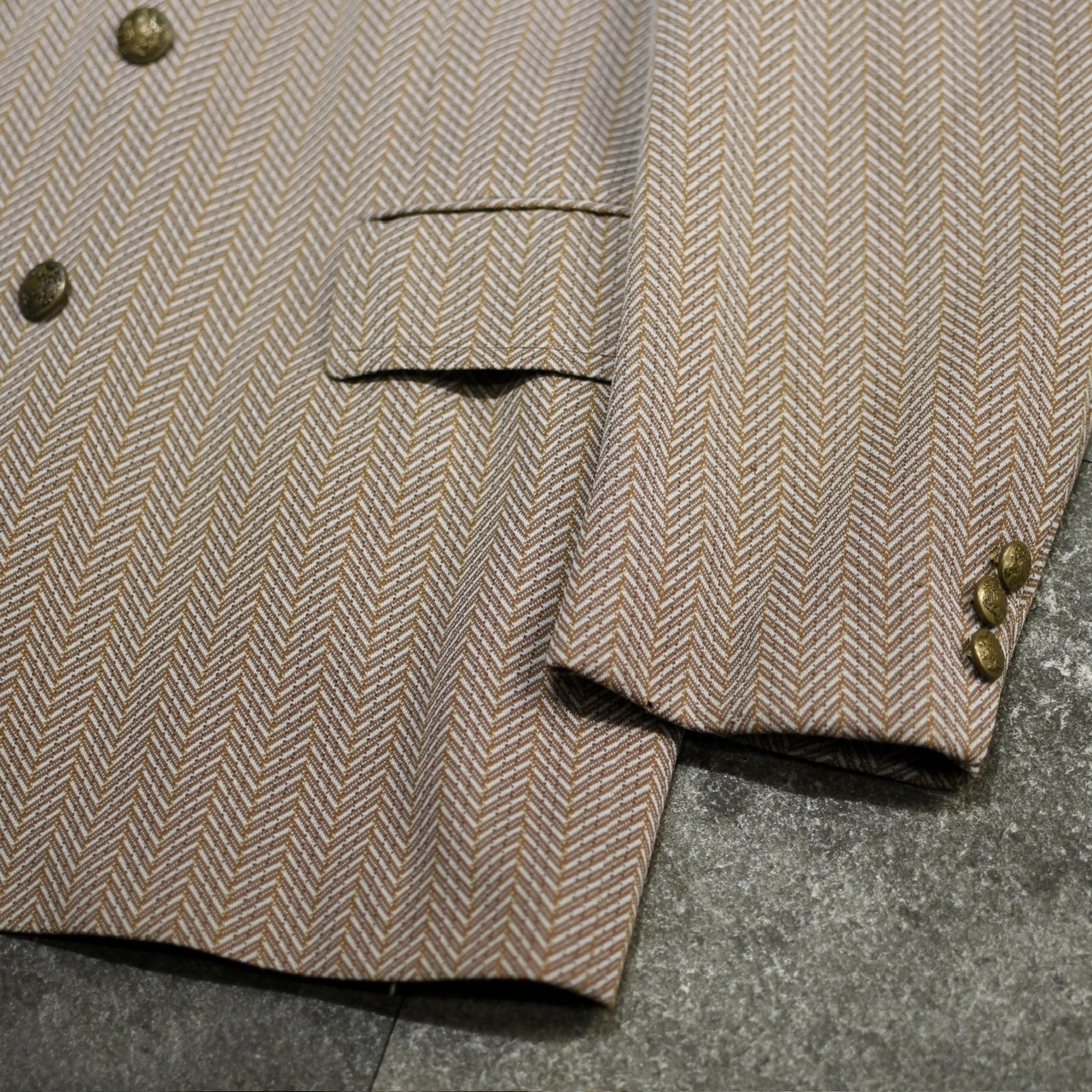 70's sears herringbone pattern tailored jacket