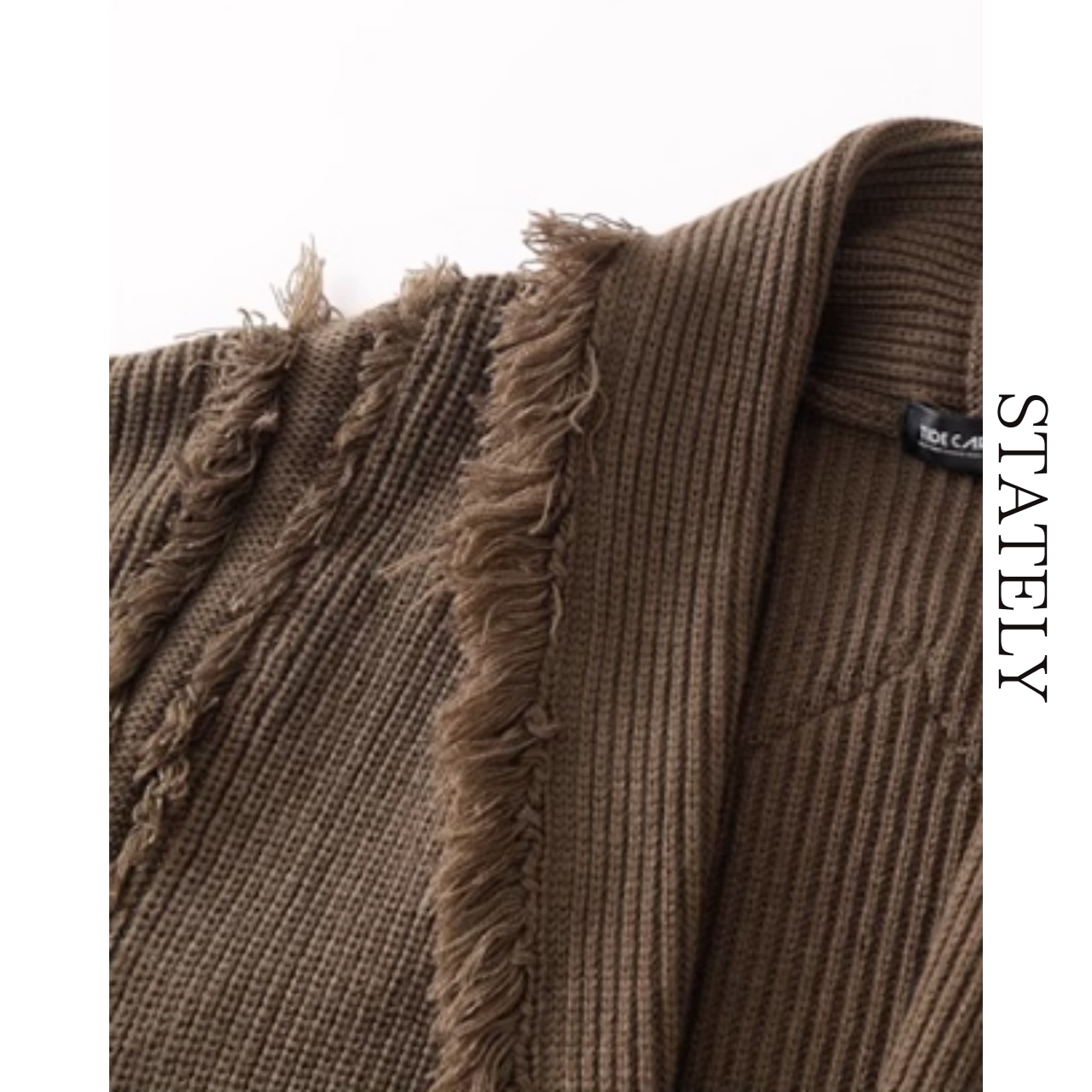 フリンジ バックデザイン ラペルカーディガン/3color_T31・画像7