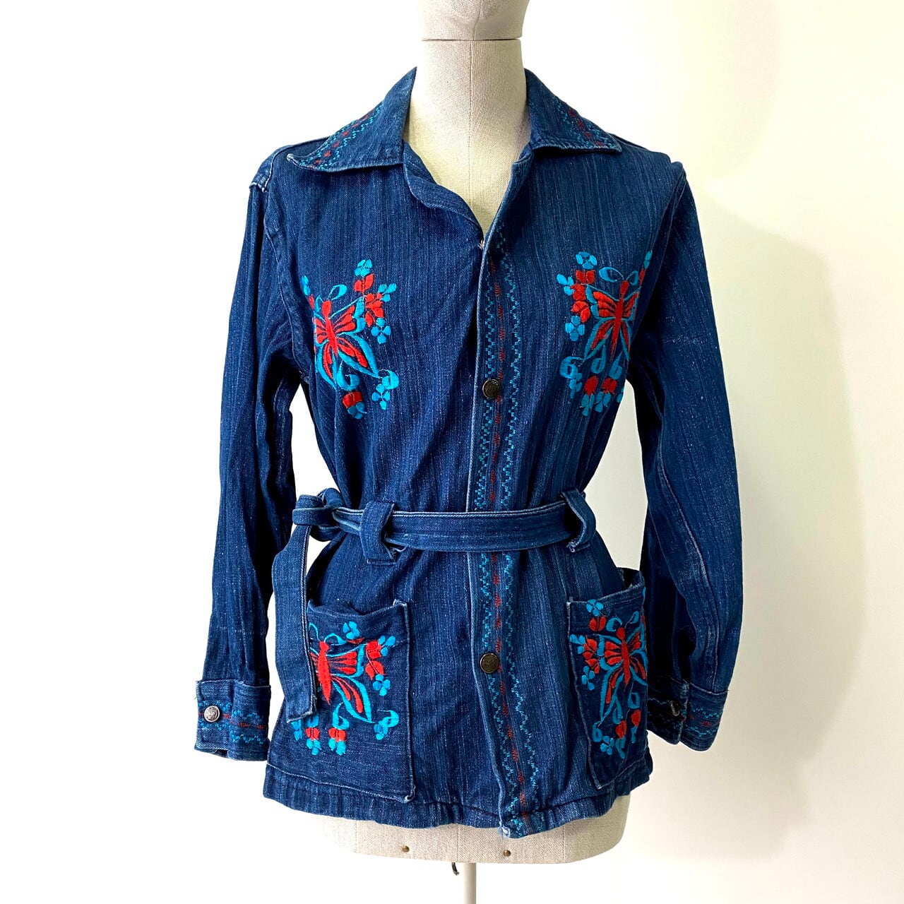 70年代 ヴィンテージ メキシコ製 刺繍 デニムシャツジャケット
