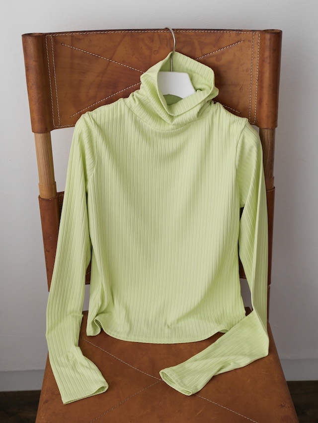 high-neck tereko tops（pale lime）