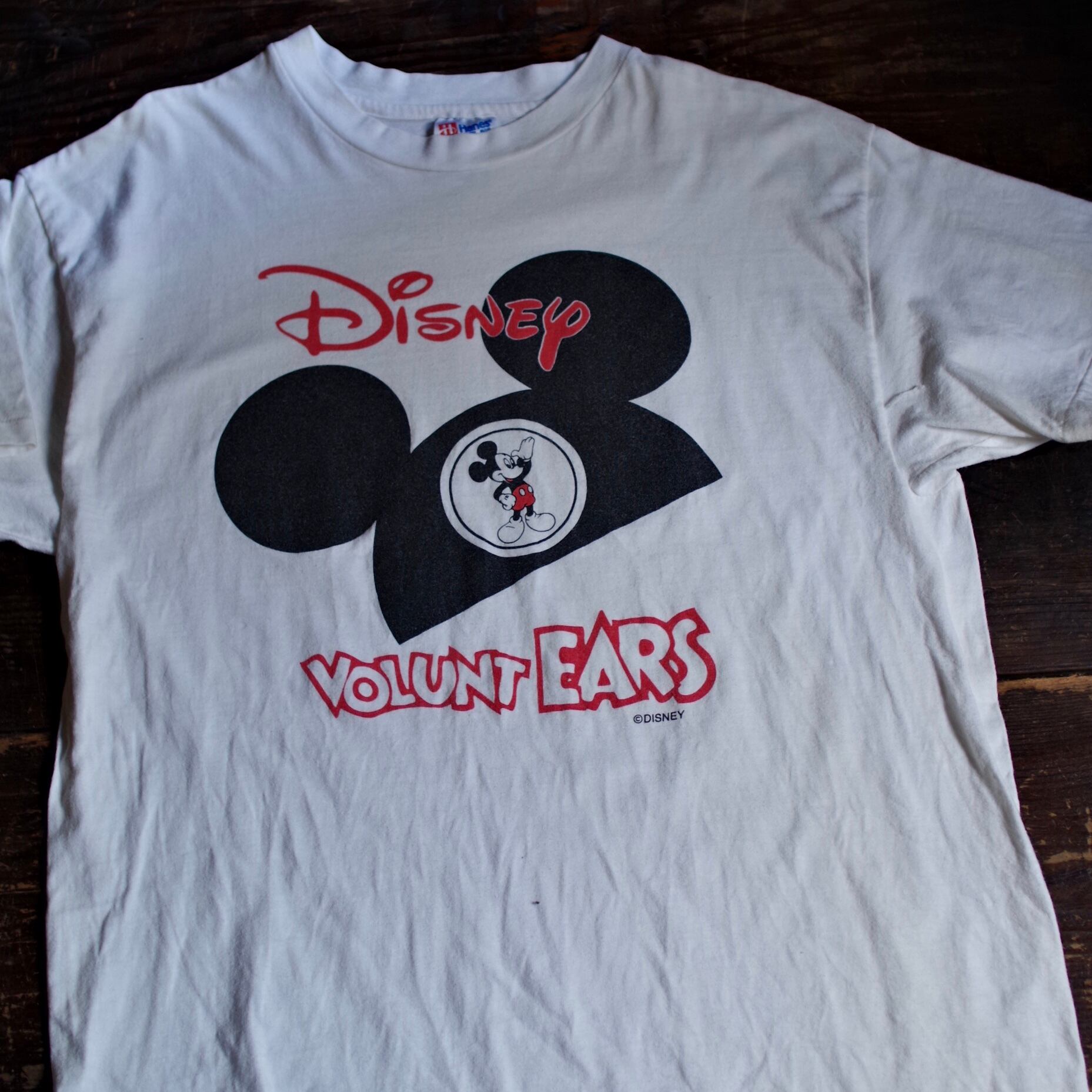 90's DISNEY VOLUNT EARS Tee / Micky Mouse Print Tee / 90年代 ...