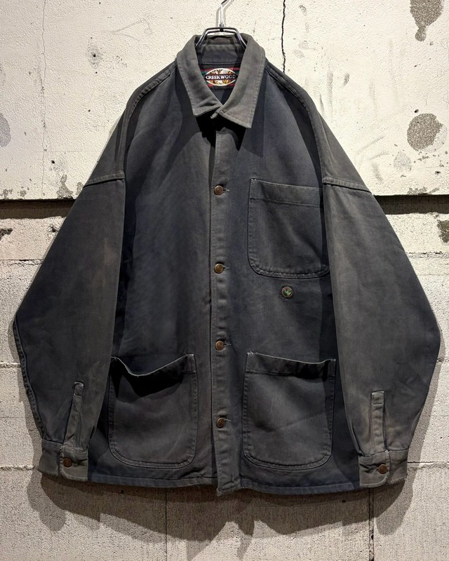 【Caka otto】 Beautiful Aging Vintage Loose Denim Coverall Jacket