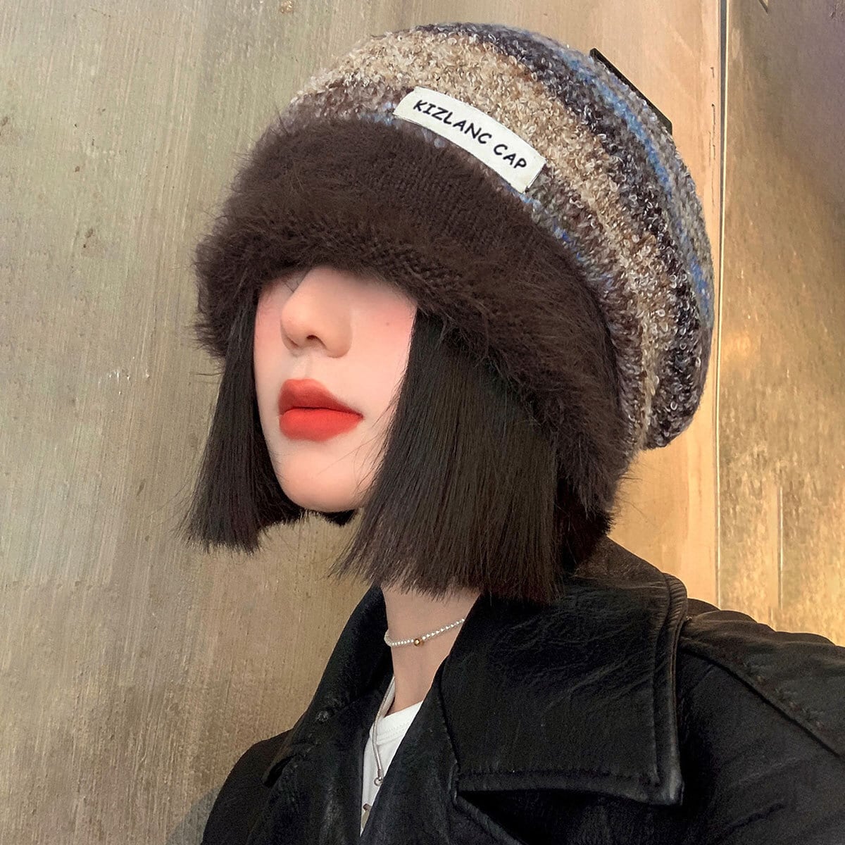 帽子 ミックスニット もこもこ レディース 秋冬 韓国 ニット帽 おしゃれ 大人 かわいい きれいめ 防寒 保温 暖かい 大人可愛い 大人女子